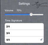 Metronome settings